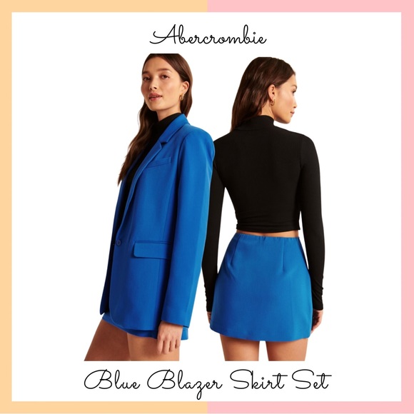 Abercrombie & Fitch Jackets & Blazers - Abercrombie Blue Blazer + Skort Set